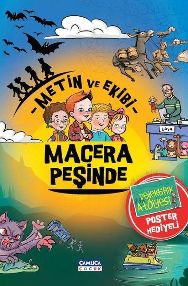 Metin ve Ekibi Macera Peşinde Seti - 5 Kitap Takım - Çamlıca Çocuk Yayınları - Image 1