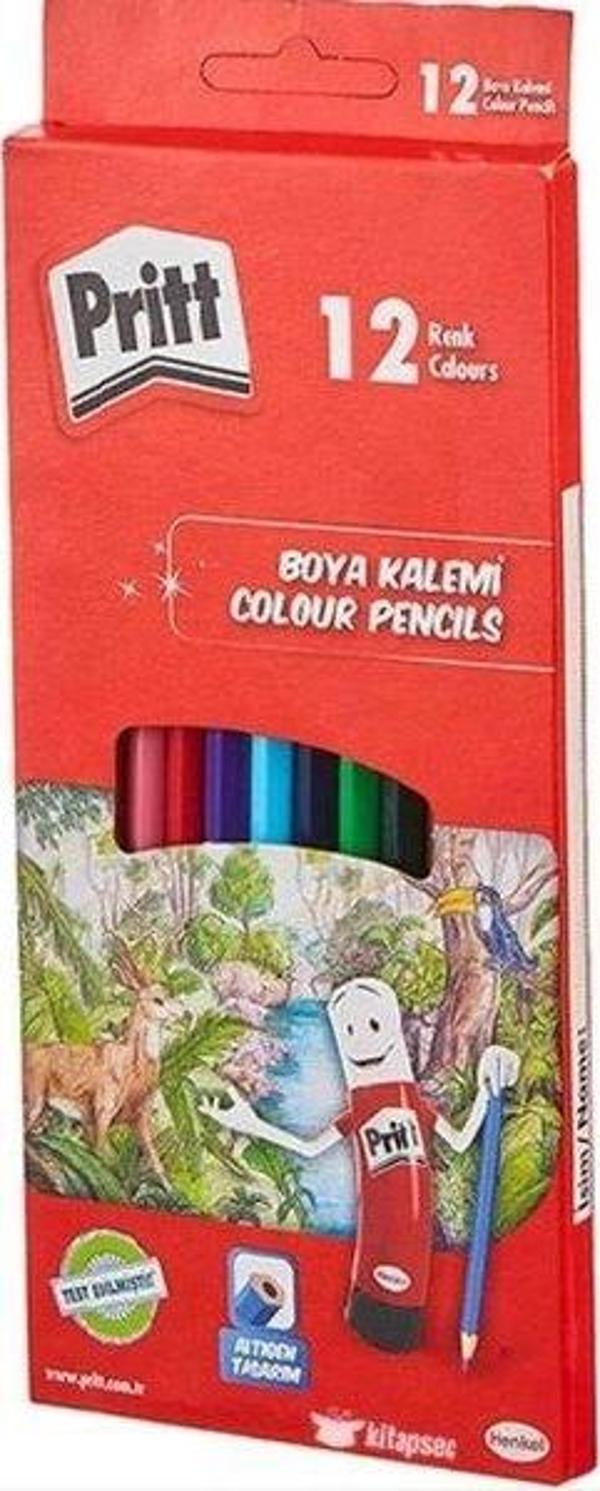 Pritt 1219734 Boya Kalemi 12 li Uzun Karton Kutu - Image 1