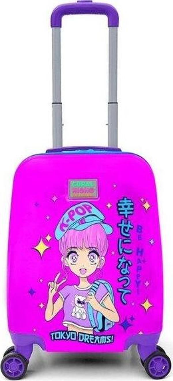 Coral High  Mini K-Pop Desenli Çocuk Valizi 16727 - Image 1