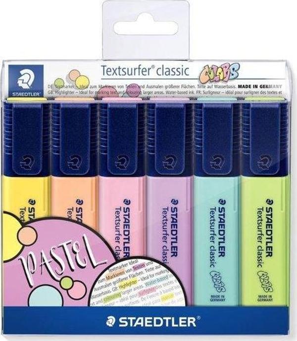 Staedtler Textsurfer Classic Pastel 6 Renk İşaretleme Kalemi Seti 9846 - Image 1