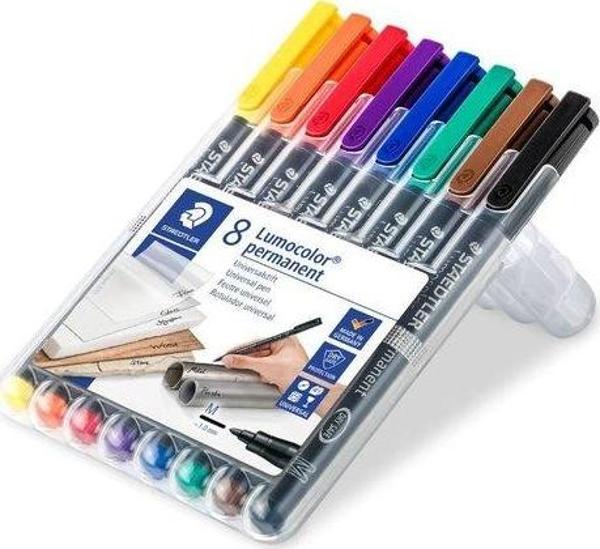 Staedtler Lumocolor Permanent Markör M 8 li Set 317 Wp8  - Image 1