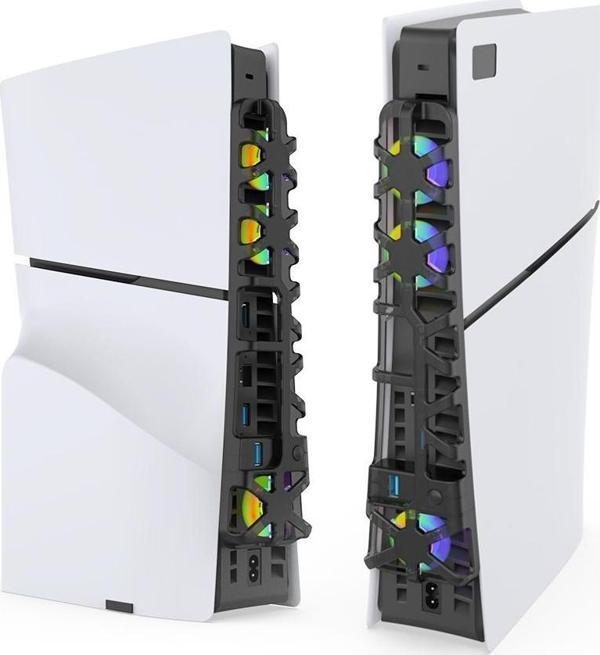 PS5 SLİM KASA  SOĞUTUCU FAN RGB IŞIKLI  DOBE-TP5-3538S - Image 1