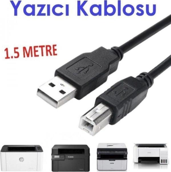 Yazıcı Kablosu Ara Printer Usb Bağlantı Bağlama Kablo Network Lazer Hp Canon Brother - Image 1