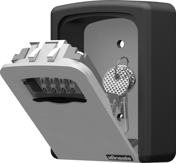 İnsafe ISC801KEY Şifreli Anahtar Kutusu - Anahtar Dolabı - Gri - Image 1