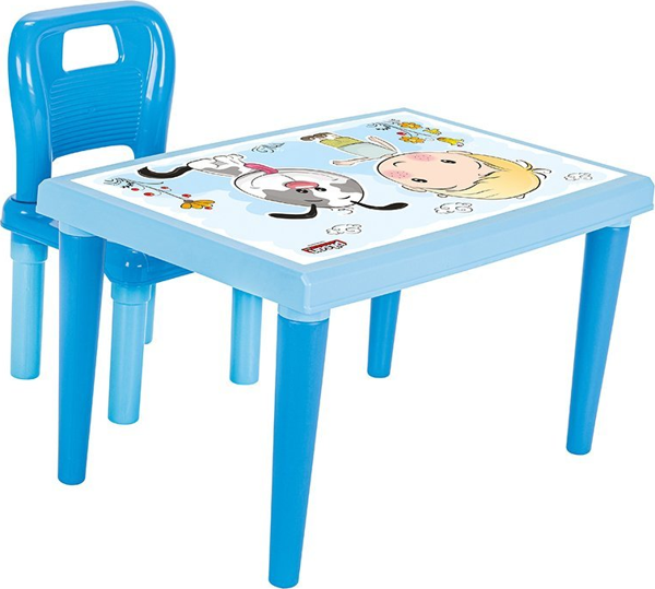 Pilsan Modern Çalışma Sırası - Sandalyeli Çalışma Masası Mavi - Image 1