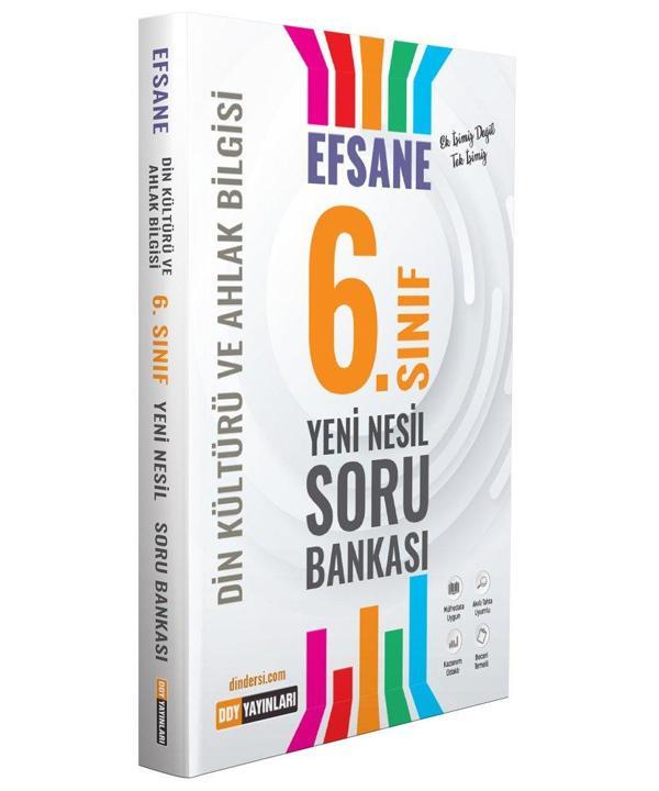 Yayınları 6.Sınıf Din Kültürü ve Ahlak Bilgisi Efsane Yeni Nesil Soru Bankası - DDY Yayınları - Image 1