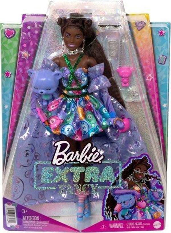 Barbie Extra Fancy Mor Kostümlü Bebek HHN13 - Image 1