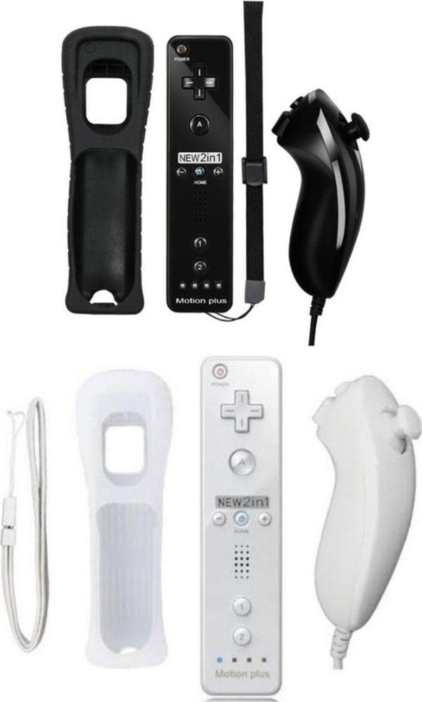 CAFELE Nintendo Wii 2İn1 Motion Plus Remote Kontroller + Nunchuk Kontroller Set - Image 1