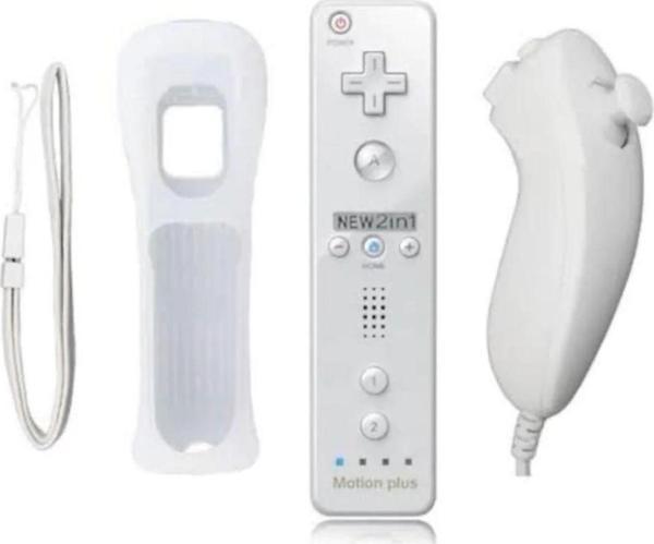 CAFELE Nintendo Wii 2İn1 Motion Plus Remote Kontroller + Nunchuk Kontroller Set - Image 1