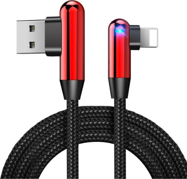 CAFELE Apple Lightning 90 Derece Led Işık Gamer Şarj Ve Data Kablo - Image 1
