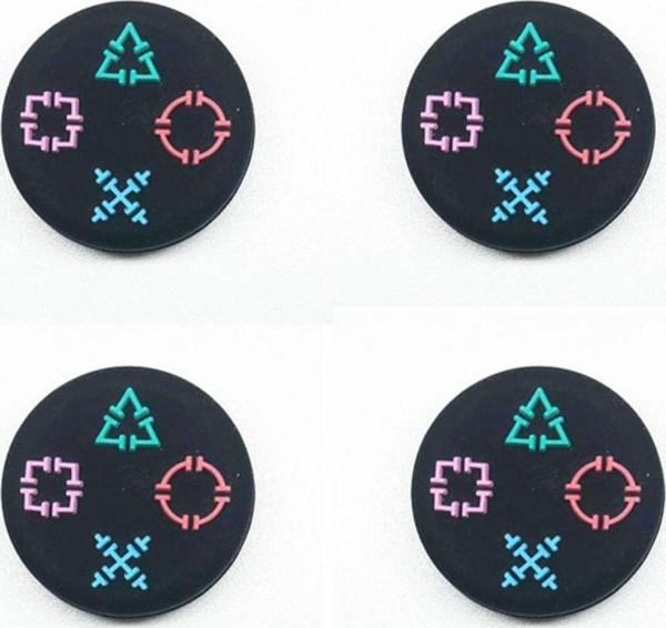CAFELE Desenli Sony Ps5/Ps4/Ps3 Analog Koruyucu Silikon Pad-Geometri Desen - Image 1