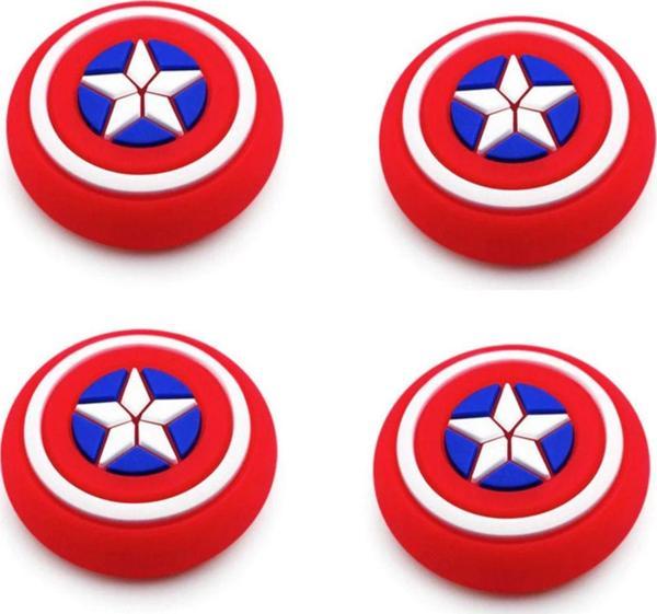 CAFELE Desenli Sony Ps5/Ps4/Ps3 Analog Koruyucu Silikon Pad-Kaptan Amerika - Image 1