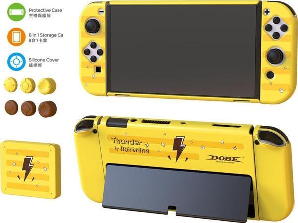 Dobe Switch Oled 3İn1 Standlı Rnkli Kılıf Analog Yükseltici Ve Koruyucu Kart Kutusu - Image 1