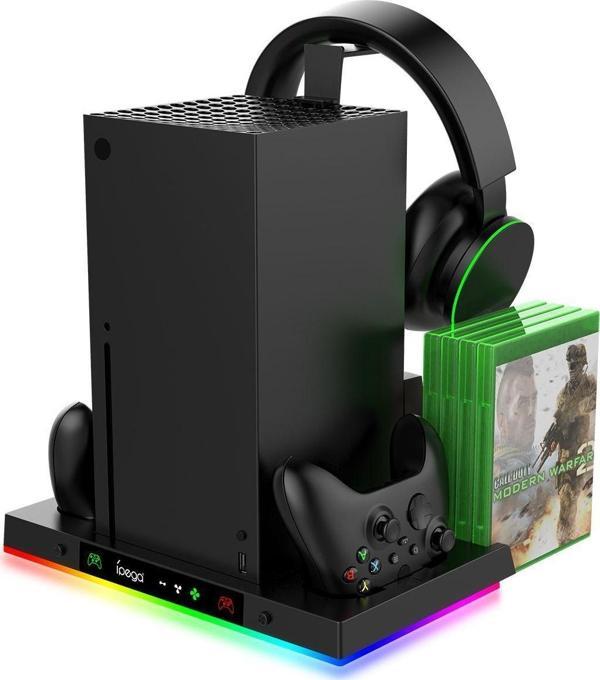 ipega İpega Pg-Xbx023S Xbox Series X Multi Fonksiyonel Rgb Işıklı Askılı Şarj İstasyonlu Soğutucu Stand - Image 1
