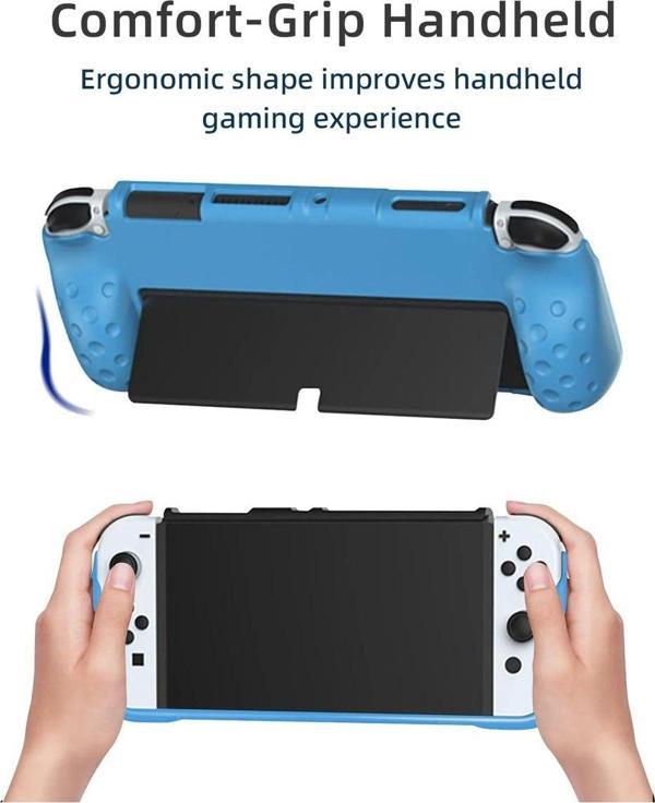 Dobe Nintendo Switch Oled El Destekli Grip Tasarımlı Koruyucu Silikon Kılıf - Image 1