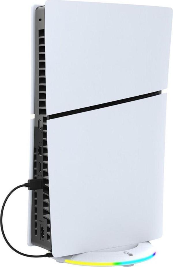 ipega P5S025S Ps5 Slimuyumlu Beyaz İçin Rgb'Li Dikey Stand - Image 1