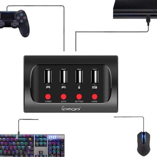 ipega Ps4/Nintendo Switch/Xbox One Kablolu Klavye Ve Mouse Dönüştürücü Adaptör - Image 1
