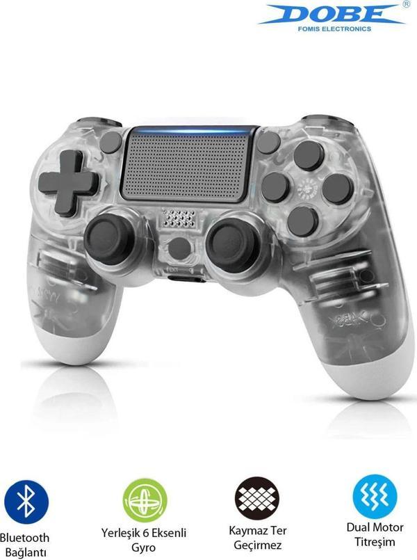 Dobe Ps4-Pc-Android Box-Android-Ios Telefon Tablet Uyumlu Titreşimli Bluetooth Oyun Kolu - Image 1