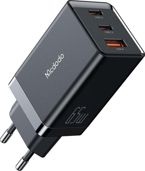 Mcdodo Ch-1540 65W Gan5 Pro Typec Usb Girişli Şarj Adaptörü-Siyah - Image 1