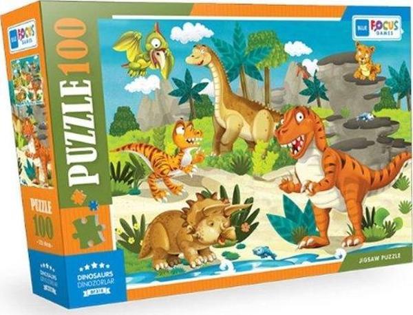 Blue Focus Dinozorlar 100 Parça Puzzle BF318 - Image 1