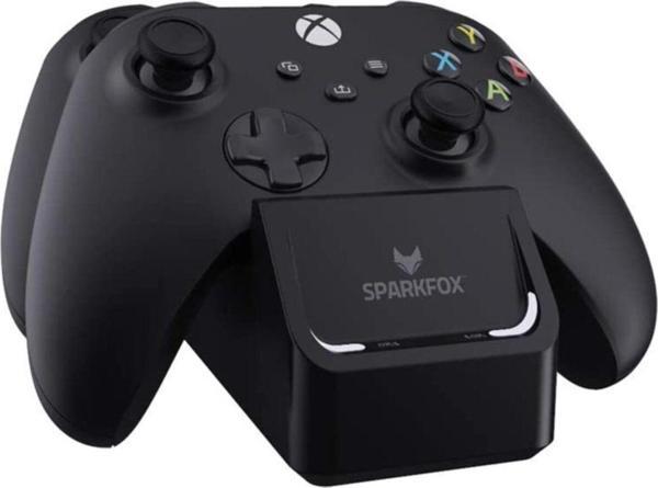 Sparkfox Xbox Serisi X / S Şarj Istasyonu Kontrol Cihazları Çift Kontrollü Şarj Yuvası Şarj Istasyonu - Image 1