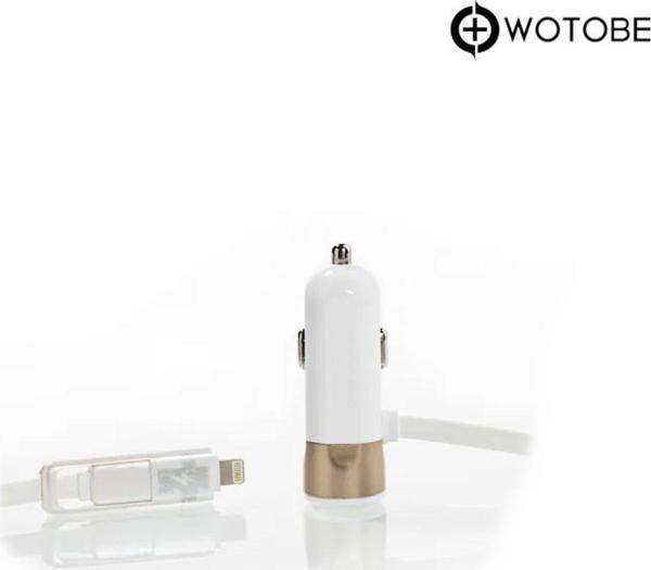 WOTOBE 3.4 Mah Dual Usb Kablolu Turbo Araç Şarjı - Image 1