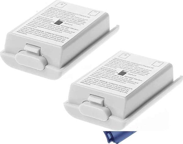 WOTOBE Xbox 360 Oyuncu Kolu Pil Kapağı Yuvası Beyaz- 2Adet - Image 1