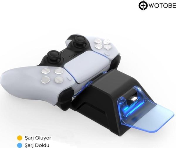 WOTOBE Işıklı Playstation 5 Dualsense Oyun Kolu Şarj Istasyonu - Image 1