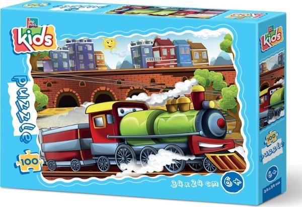 Yappuzz Yorgun Tren  100 Parça Çoçuk Puzzle - Image 1