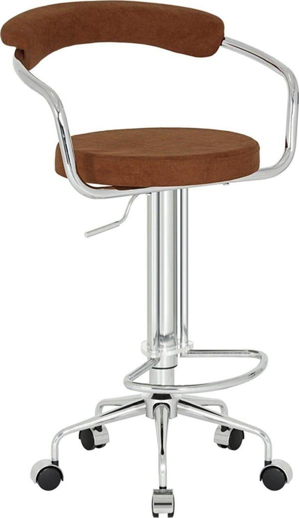 bluetick White Furniture Nessa Tekerlekli Bar Sandalyesi Blu1765 - Image 1