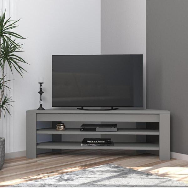 İnarch Dizayn Corner Tv Sehpası, Tv Ünitesi Gri - Image 1