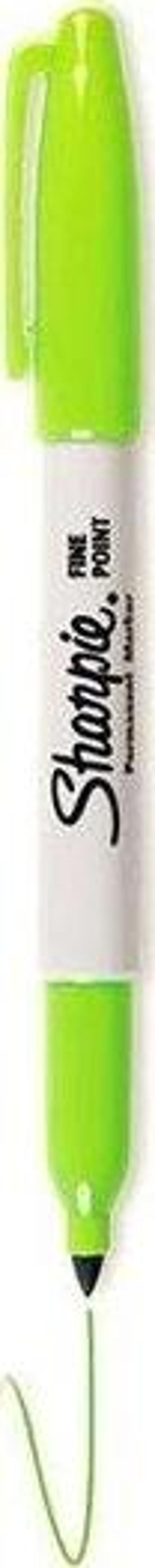 Sharpie 1740641 Permanent Markör Kalem Fine Yuvarlak Uçlu Limon Yeşil (12 Li Kutu) - Image 1
