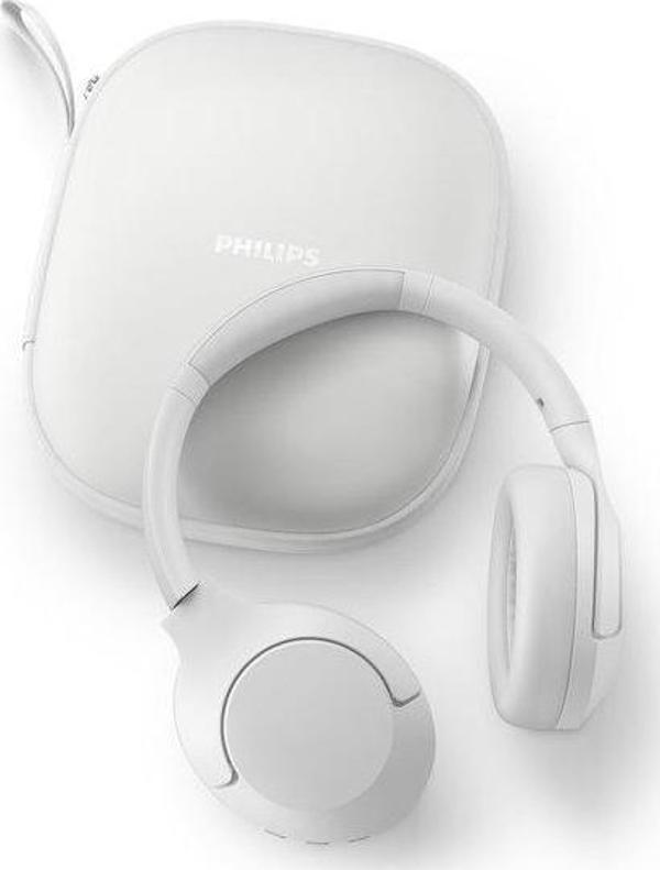 Philips TAH8506WT BT ANC Pro Kulak Üstü Kulaklık 60h Dokunmatik Hi-Res Beyaz - Image 1