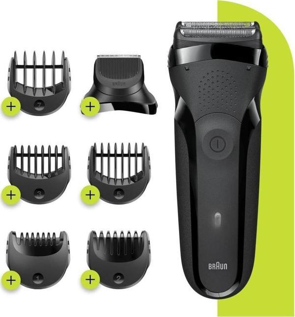 Braun 3 Serisi 300 BT BLK 3’ü1 Arada,Yıkanabilir,Kuru Kullanım,Tıraş/Tıraş Makinesi - Image 1