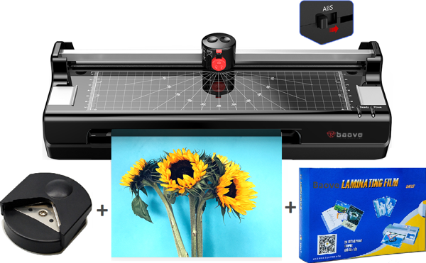 Baove OCW380 A3 Laminasyon Makinesi ve Kağıt Kesme Makinesi + 10 Pvc Film - Image 1