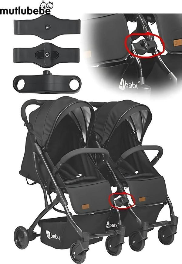 4 Baby Drone İkiz Bebek Arabası Bağlantı Aparatı - Pratik ve Güvenli Bağlantı Kiti - Image 1