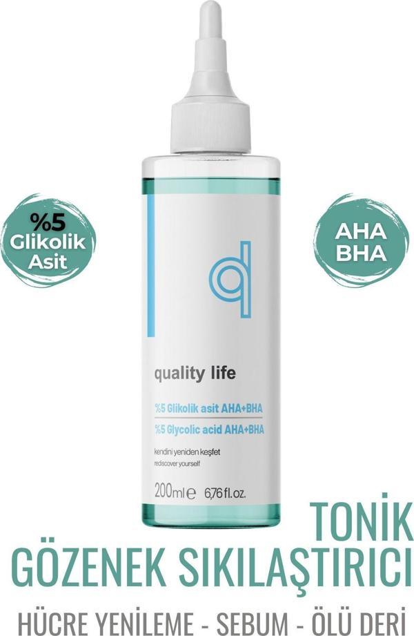 Quality Life %5 Glikolik Asit Tonik - Aha Bha Tonik - Gözenek ve Ölü Deri Temizleyici - Gözenek Sıkılaştırıcı - Image 1