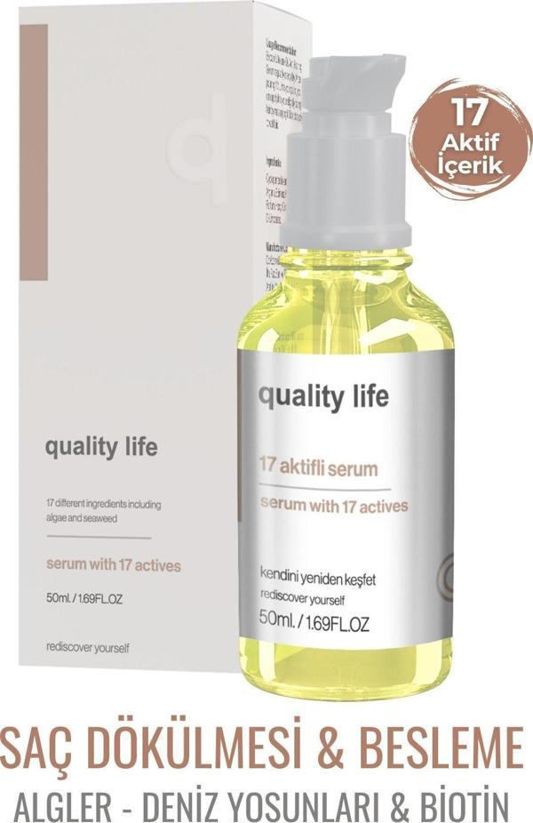 Quality Life 17 Aktifli Saç Dökülmesine Karşı Serum - Saç Güçlendirici Dökülme Karşıtı Saç Serumu Ve Yağı - Image 1