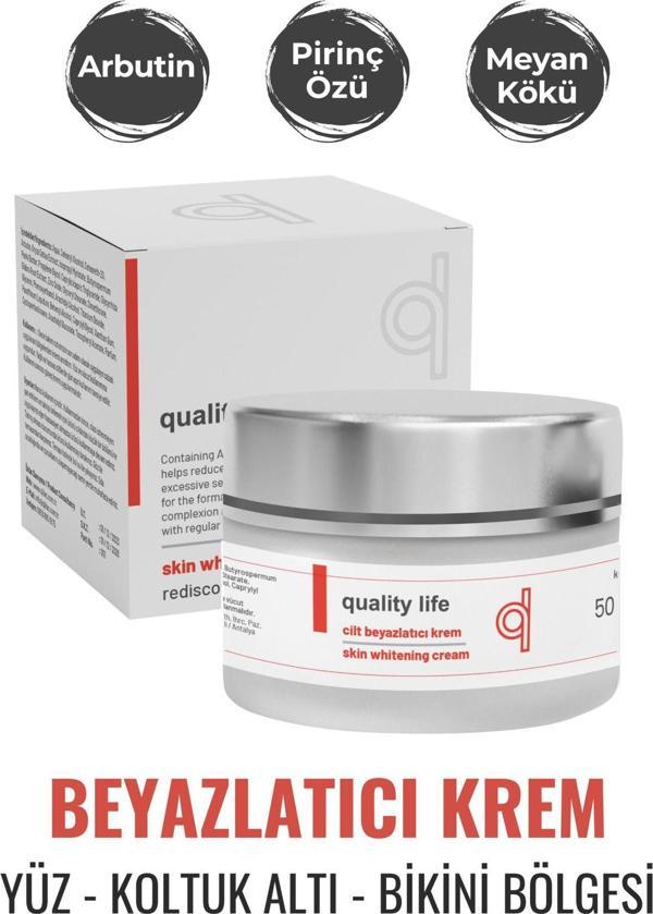 Quality Life Beyazlatıcı Krem, Genital Bölge, Cilt, Koltuk Altı, Bikini Bölgesi Dirsek Beyazlatma Özel Bölge Yüz - Image 1