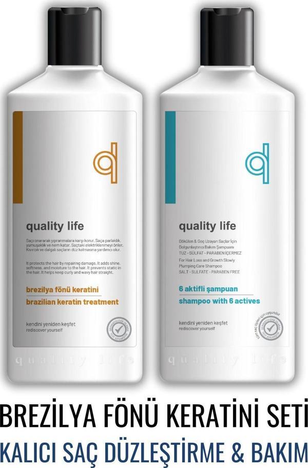 Quality Life Brezilya Keratin Bakım Terapisi Set Keratin Kalıcı Saç Düzleştirici Brezilya Fönü Keratin Saç Bakımı - Image 1