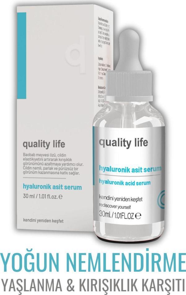 Quality Life Hyaluronik Asit Cilt Serumu Yaşlanma Ve Kırışıklık Karşıtı Nemlendirici Yenileyici Cilt Serumu - Image 1