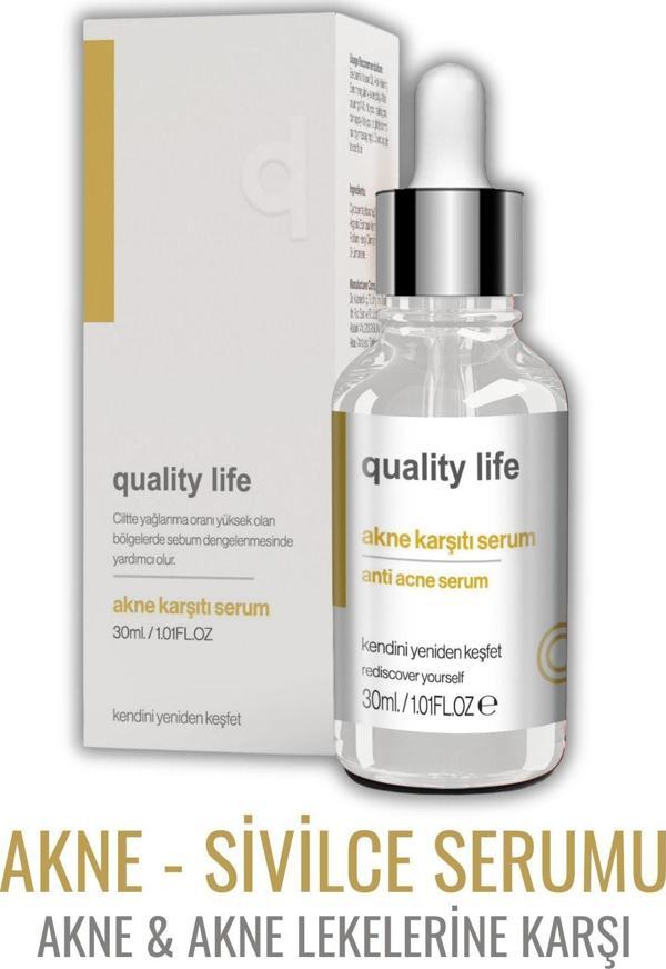 Quality Life Sivilce ve Akne Karşıtı Serum - Sivilce Akne Kurutucu - Siyah Nokta Leke İz Akne Karşıtı Cilt Serumu - Image 1