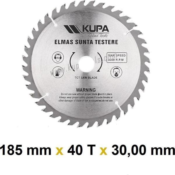 Kupa Ahşap Sunta Elmas Testere 185 mm X 40T X 30 mm. - Image 1