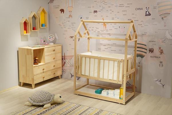 Mamma Smarty Plus Doğal Organik Ağaç Yeni Nesil Montessori Sepet Beşik + Uyku Seti - Image 1