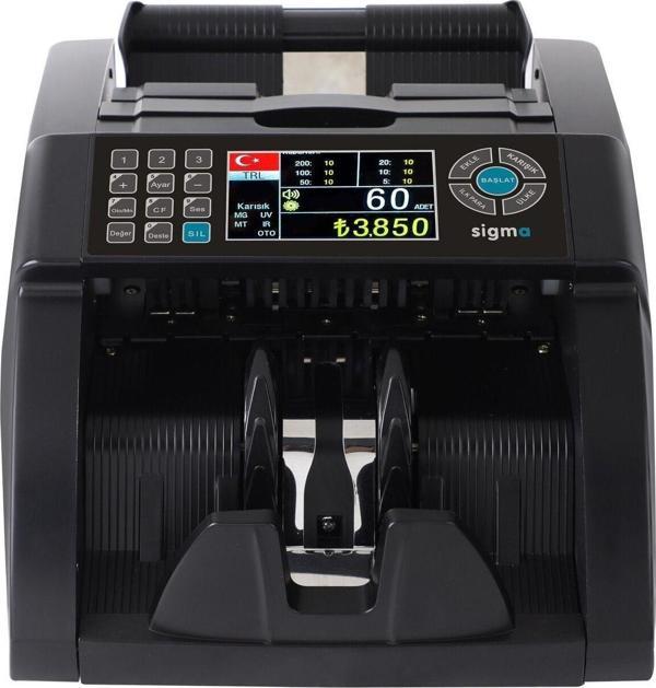 Sigmapro Sc 8520 Tl, Euro Karışık, Dolar Ve Gbp Adet Sayım Sahte Kontrollü Ofis Tipi Para Sayma Makinesi - Image 1