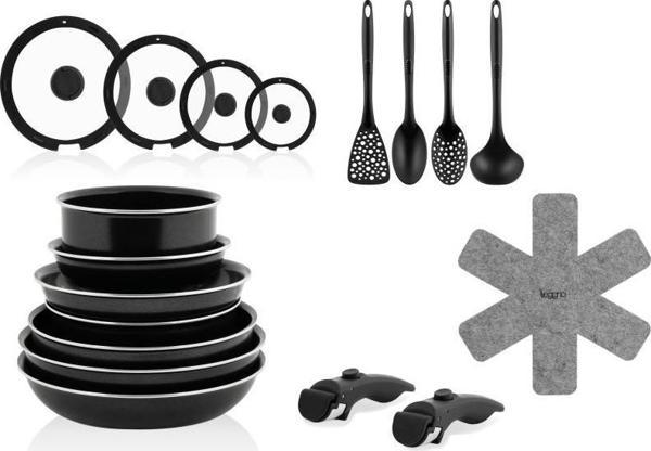 Leggno All-In-One Dıamond Pro Seramik Aıo2252Set23 23 Parça Tencere Seti - Image 1