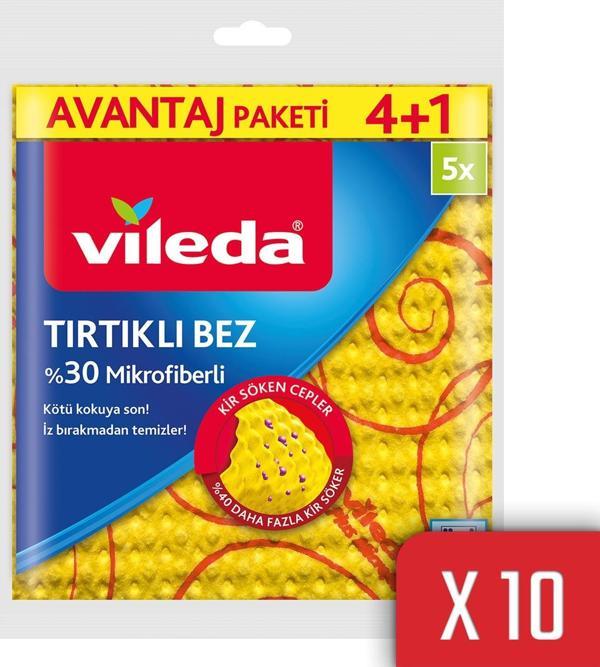 Vileda 10 Paket 4’lü %30  Mikrofiberli  Mutfak Bezi - Image 1