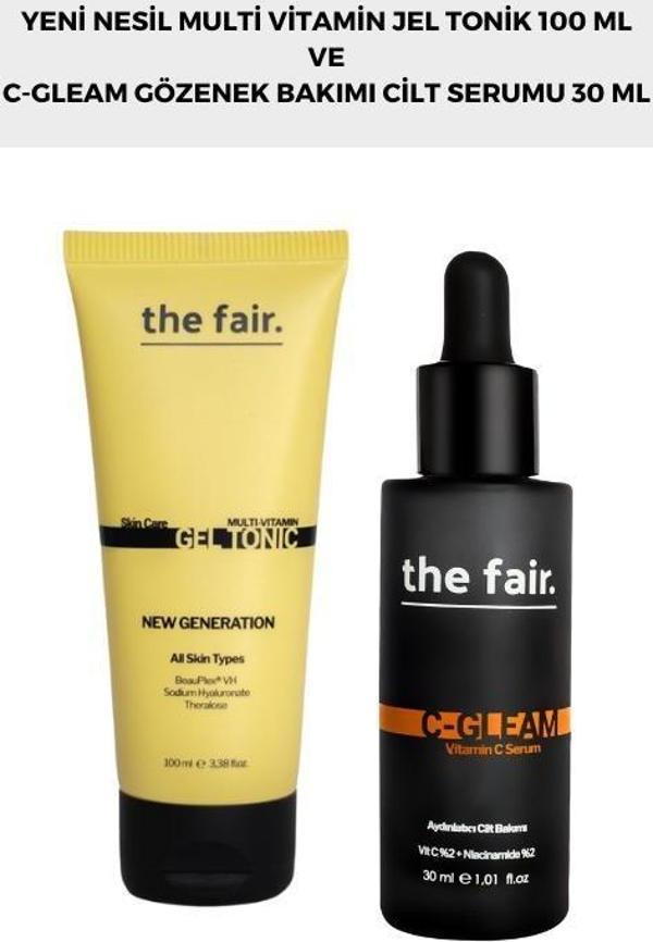 the fair. Multi Vitamin Jel Tonik 100 ml ve C-gleam Gözenek Bakımı Cilt Serumu 30 ml  - Image 1