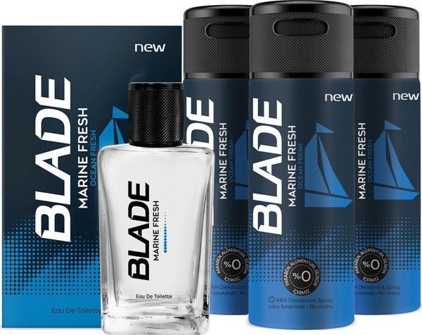 Blade Marine Fresh EDT Parfüm 70 ml & Deodorant 3 x 150 ml - Image 1
