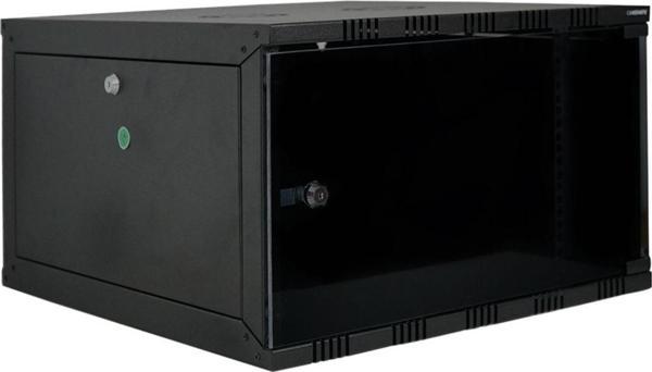 Canovate 9U 540x400 mm Eko Serisi Yan Panelli Tek Gövdeli Duvar Tipi Kabinet Siyah - Image 1